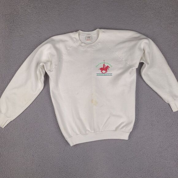Vintage 1989 Polo International Myrtle Beach SC Sweatshirt Adult XL White USA - Picture 1 of 16